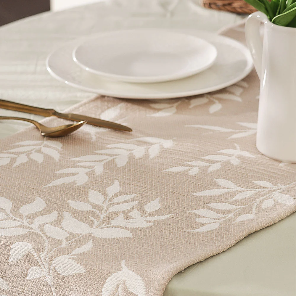 Ivy Vine Table Runner - White Greige - Image 5
