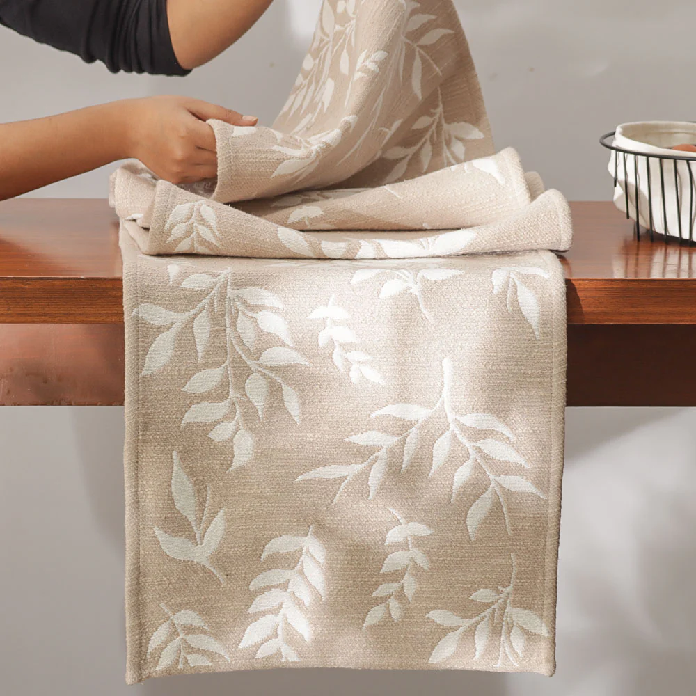 Ivy Vine Table Runner - White Greige - Image 6