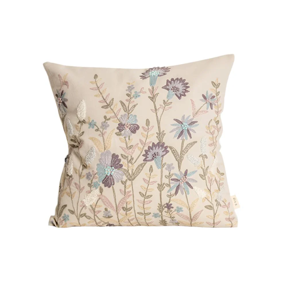 Jardin Embroidered Cushion Cover 45x45cm - Multicolor - Image 3