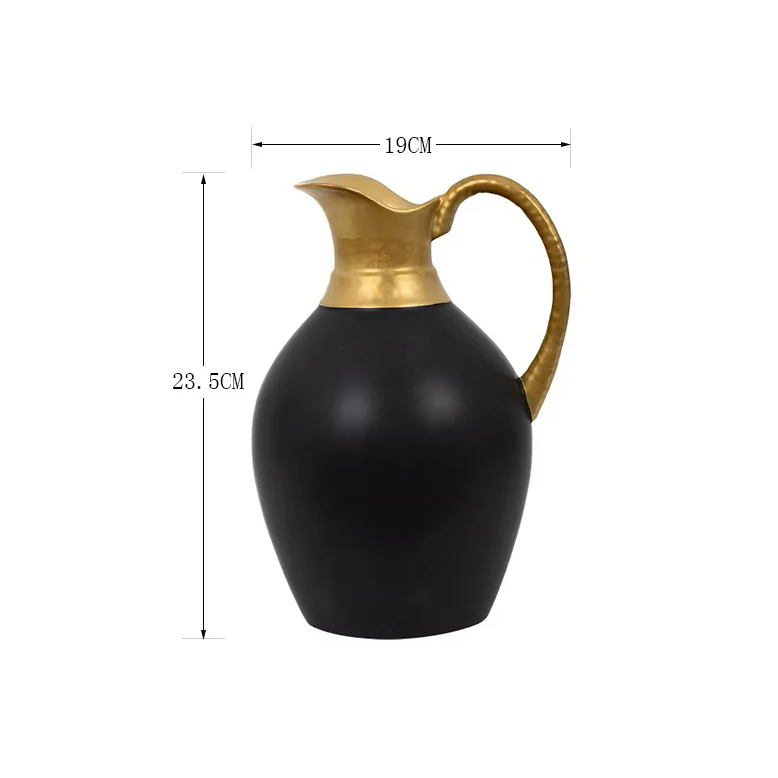 Jarro Pitcher Vase Medium - Black Gold - Image 7