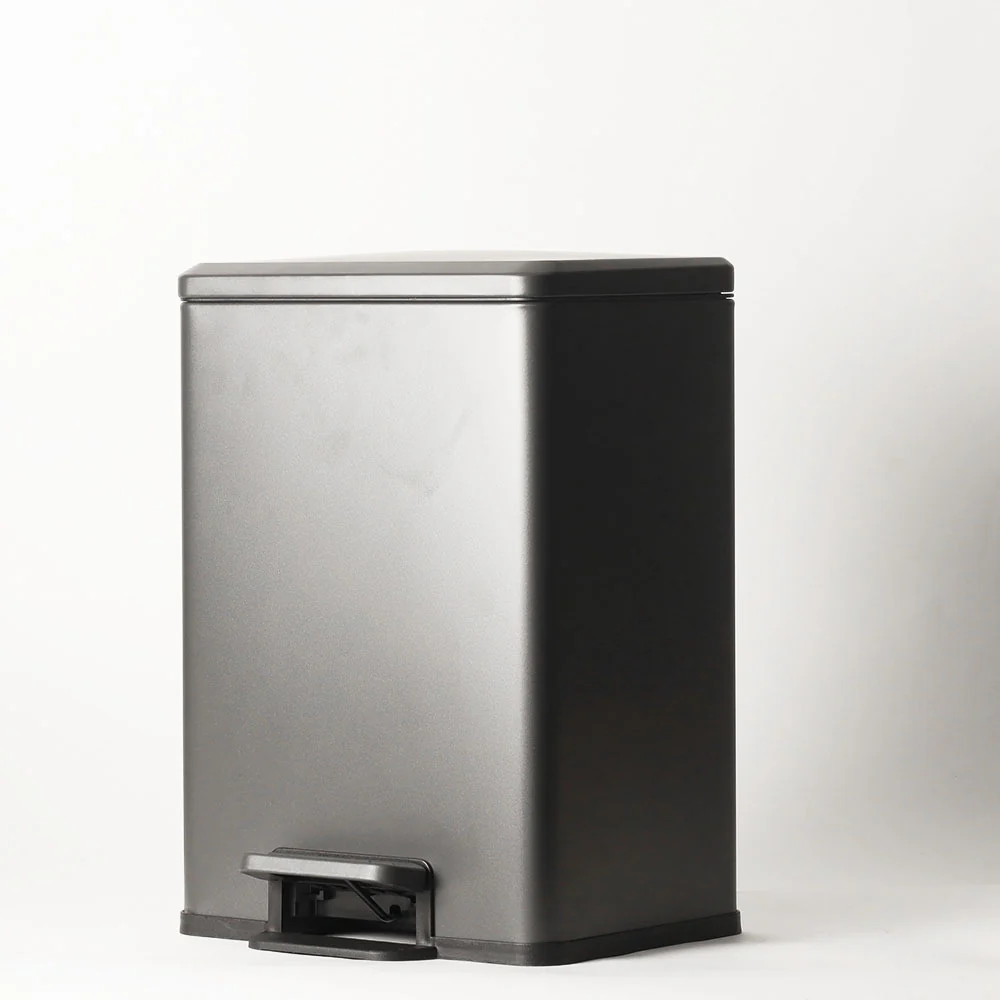 Jasper Rectangular Pedal Bin 12L - Dark Grey - Image 3