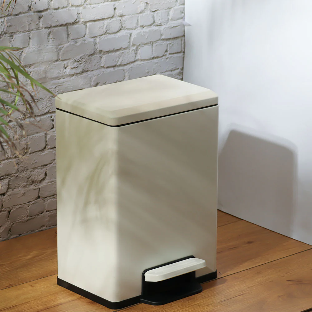 Jasper Rectangular Pedal Bin 7L - White - Image 2