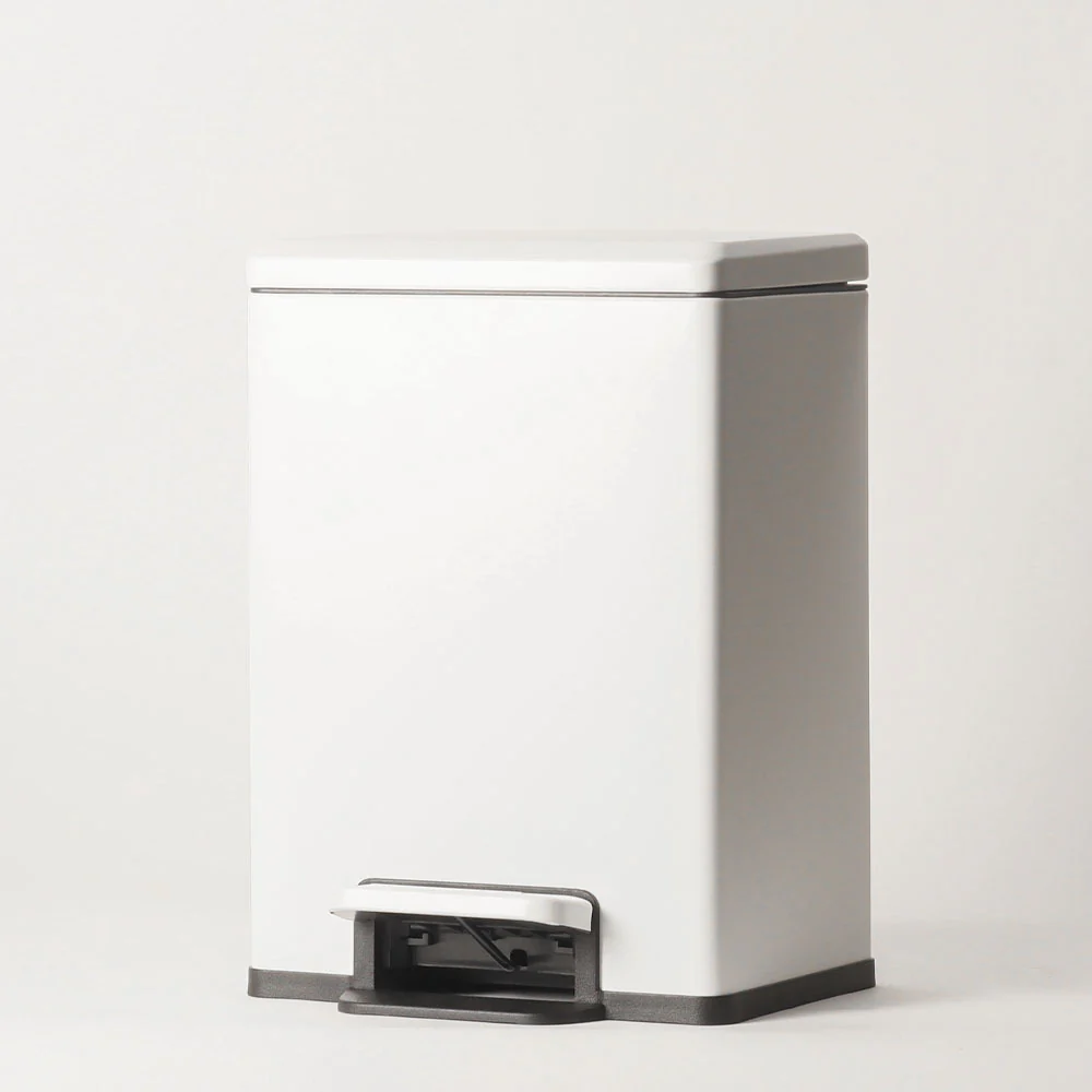 Jasper Rectangular Pedal Bin 7L - White - Image 4