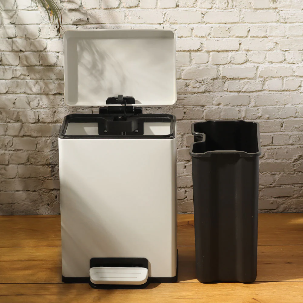 Jasper Rectangular Pedal Bin 7L - White - Image 5