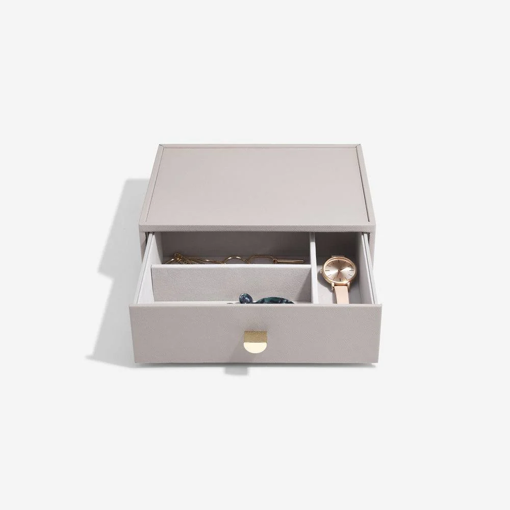 Jewellery Box Double Drawers Medium - Taupe - Image 6