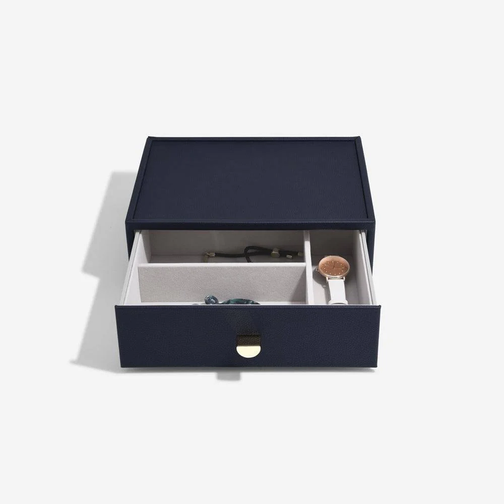 Jewellery Box Triple Drawers Medium - Pebble Navy - Image 4
