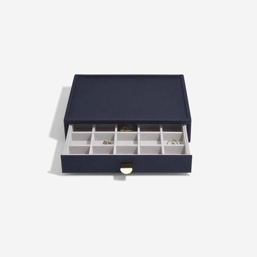 Jewellery Box Triple Drawers Medium - Pebble Navy - Image 5