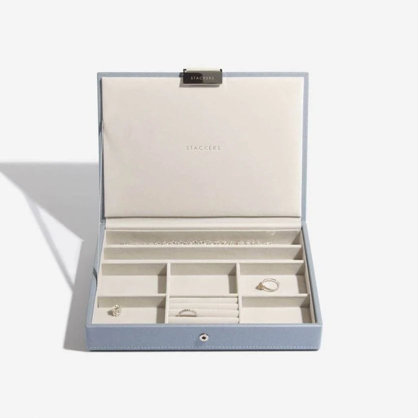 Jewellery Box with Lid Medium - Dusky Blue - Image 7