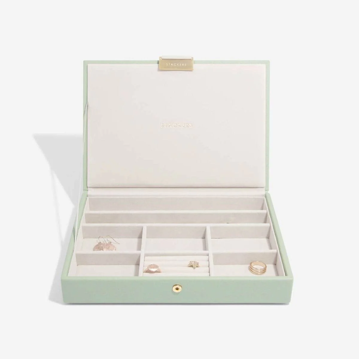 Jewellery Box with Lid Medium - Sage Green - Image 2