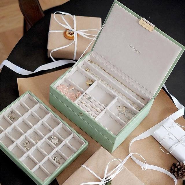 Jewellery Box with Lid Medium - Sage Green - Image 7
