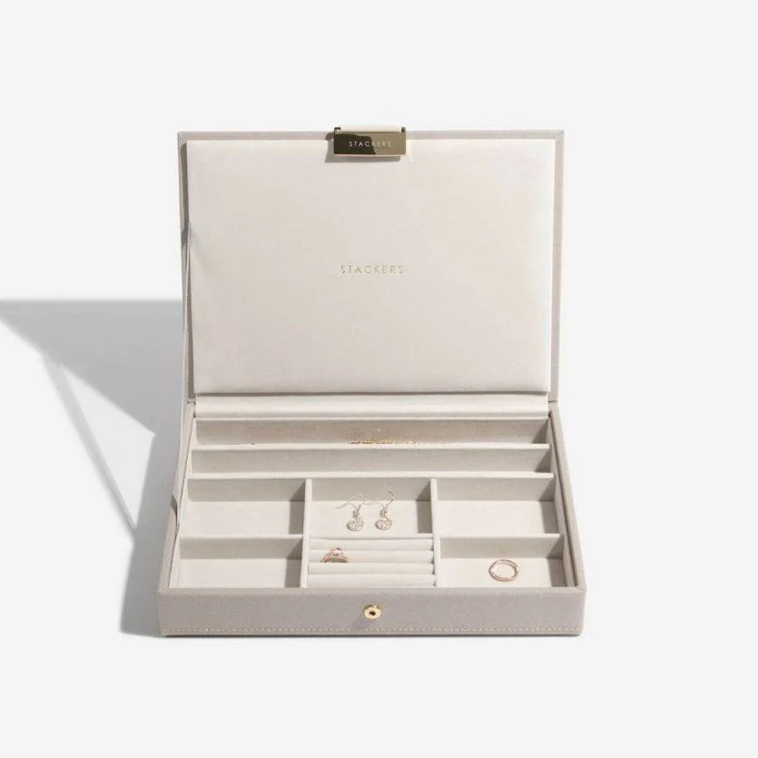 Jewellery Box with Lid Medium - Taupe - Image 2