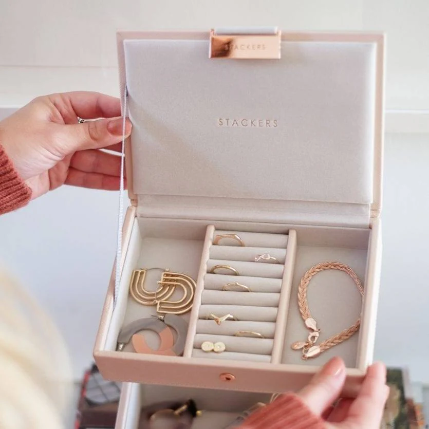 Jewellery Box with Lid Small - Blush Pink