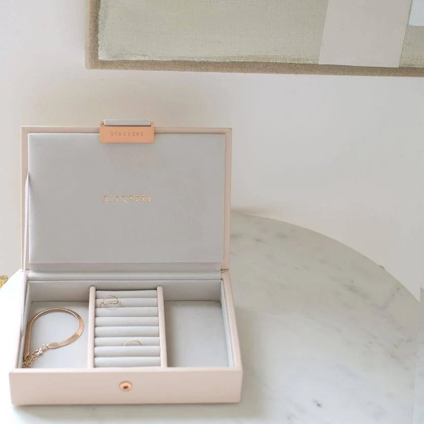 Jewellery Box with Lid Small - Blush Pink - Image 3