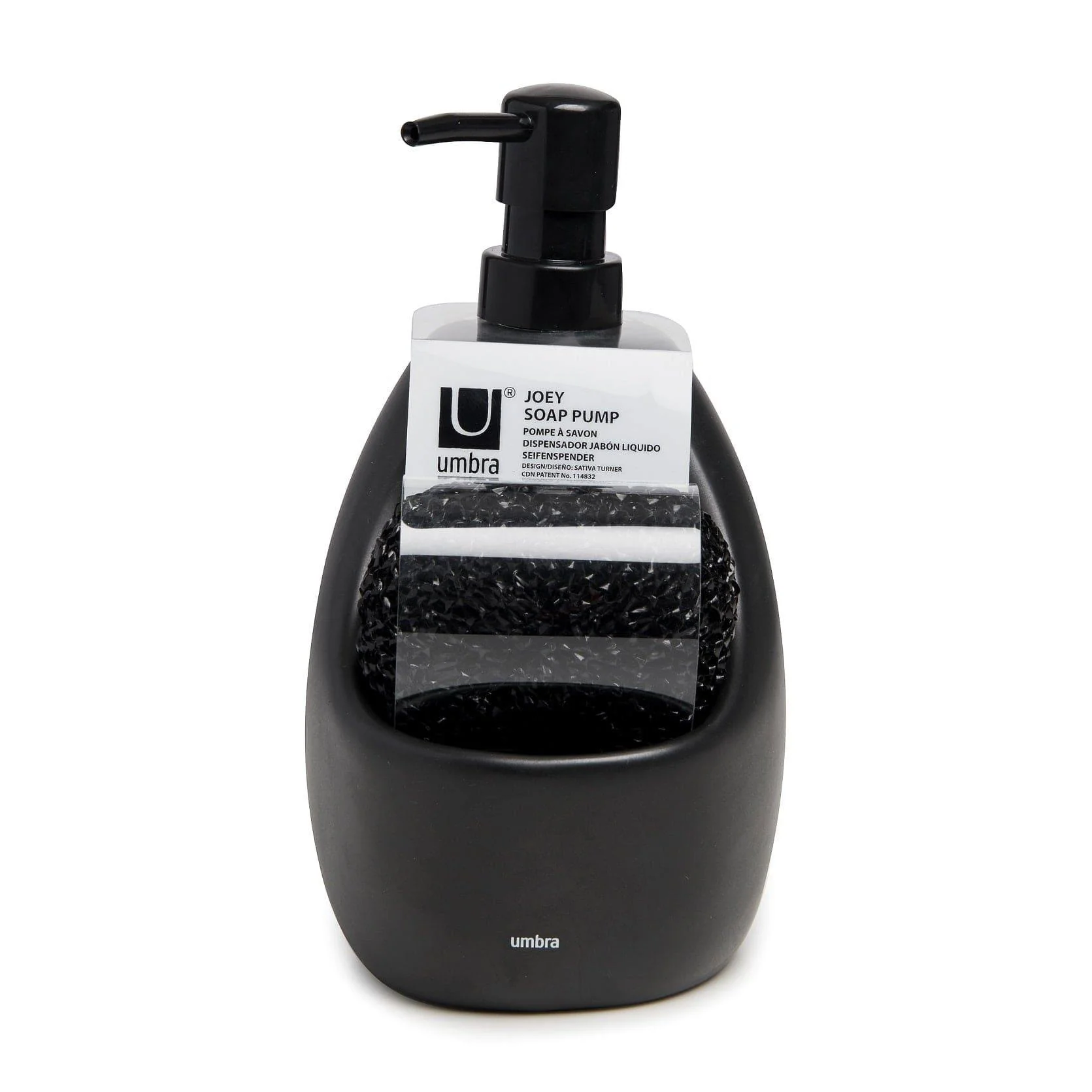 Joey Kitchen Soap Pump with Scrub - Black - Image 7