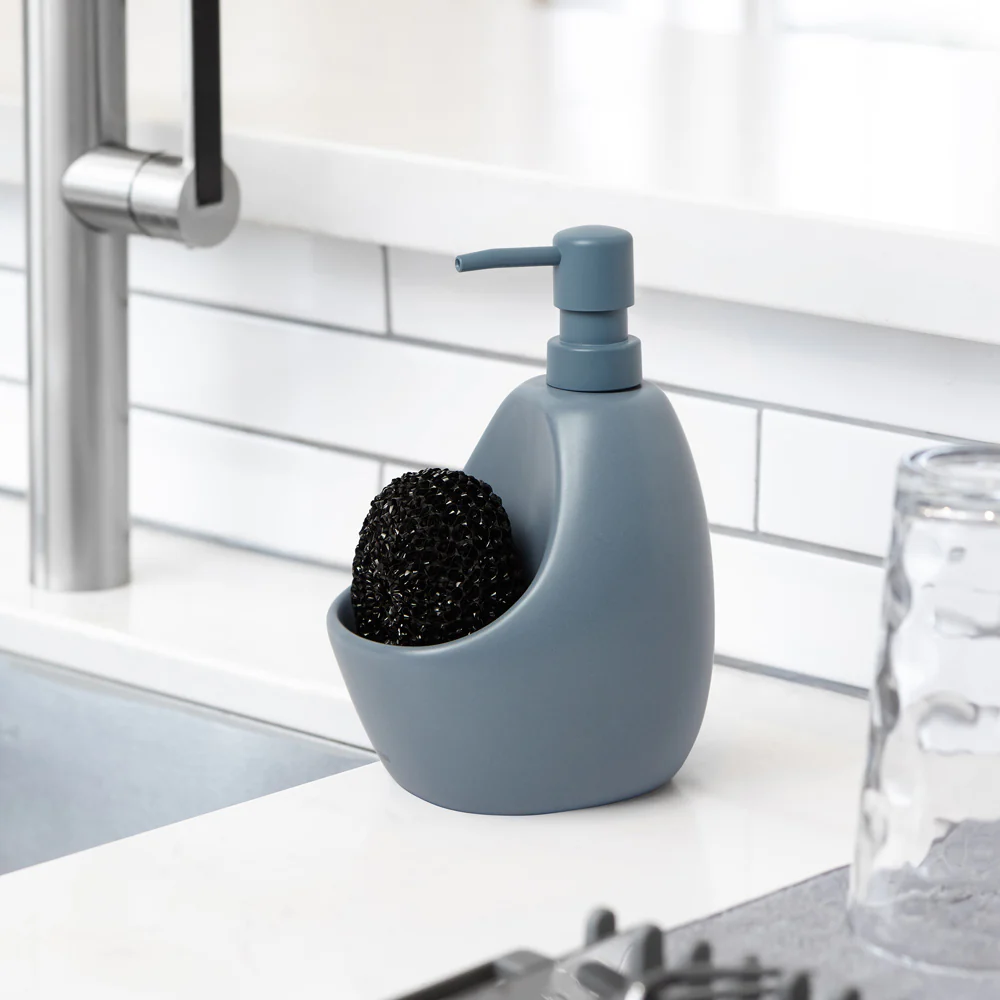 Joey Kitchen Soap Pump with Scrub - Blue - Image 5
