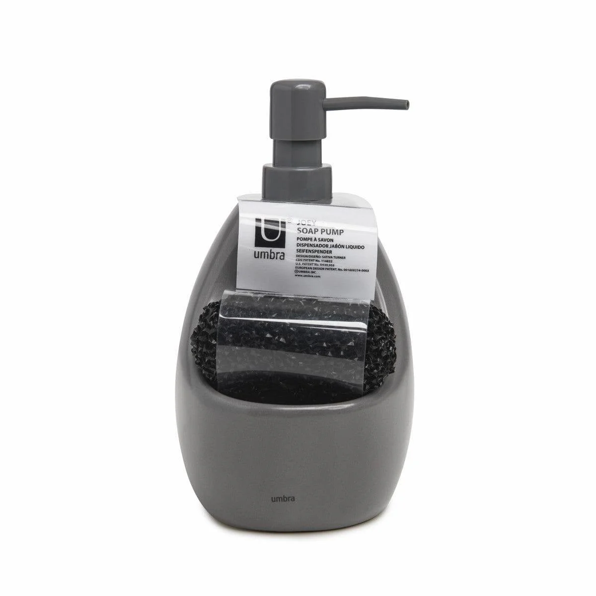 Joey Kitchen Soap Pump with Scrub - Charcoal - Image 5