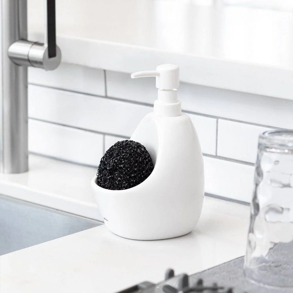 Joey Kitchen Soap Pump with Scrub - White - Image 4
