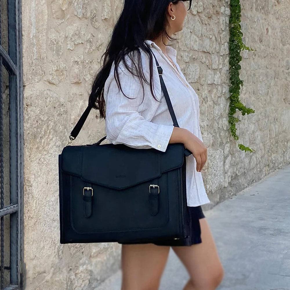 Julie Vintage Briefcase - Black