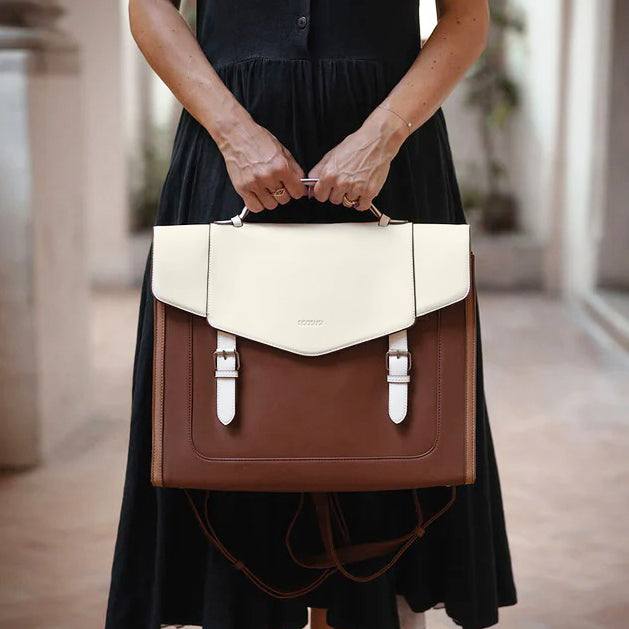 Julie Vintage Briefcase - Tan