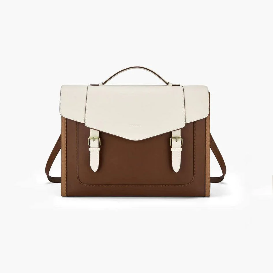 Julie Vintage Briefcase - Tan - Image 3