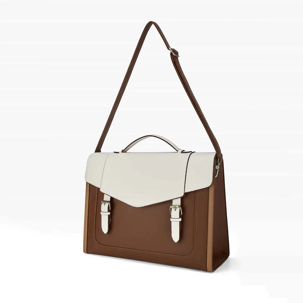 Julie Vintage Briefcase - Tan - Image 5