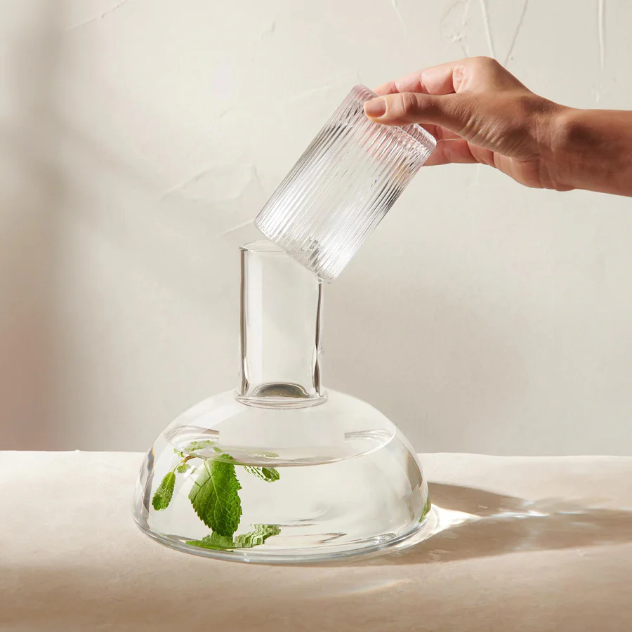Juna Water Carafe with Tumbler 1300ml - Clear