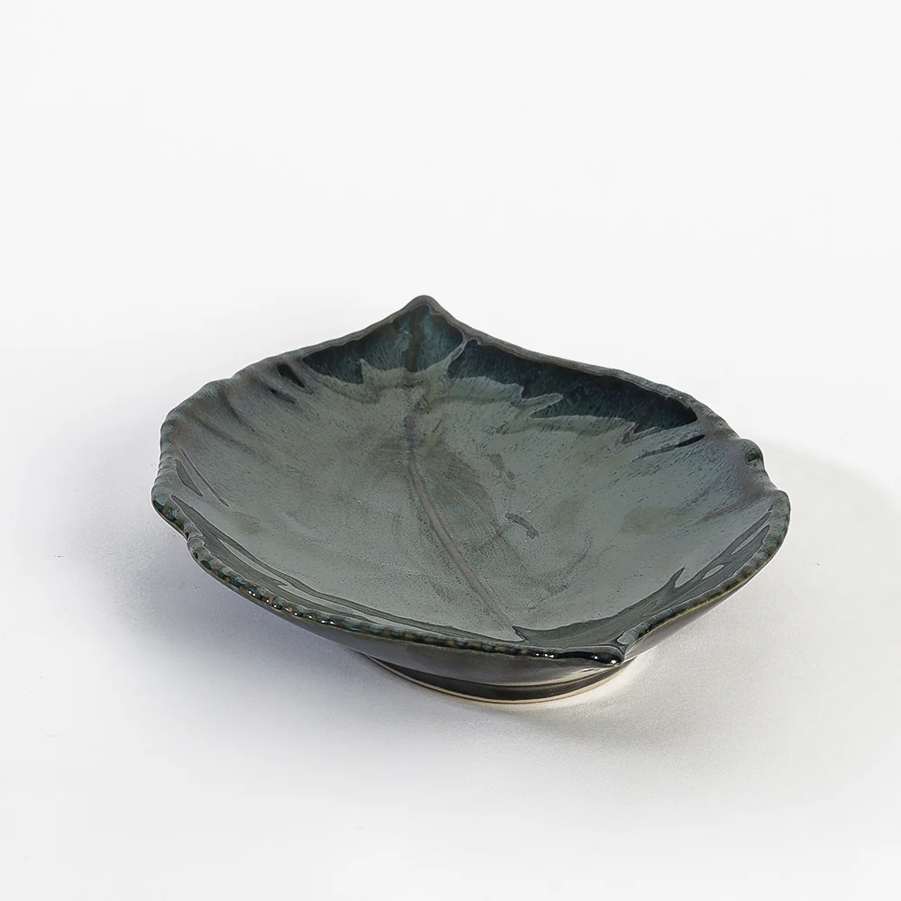Kaduk Leaf Serving Plate - Jade - Image 3