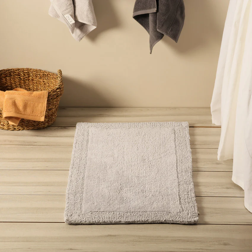 Kai Reversible Tufted Bathmat - Light Grey - Image 6
