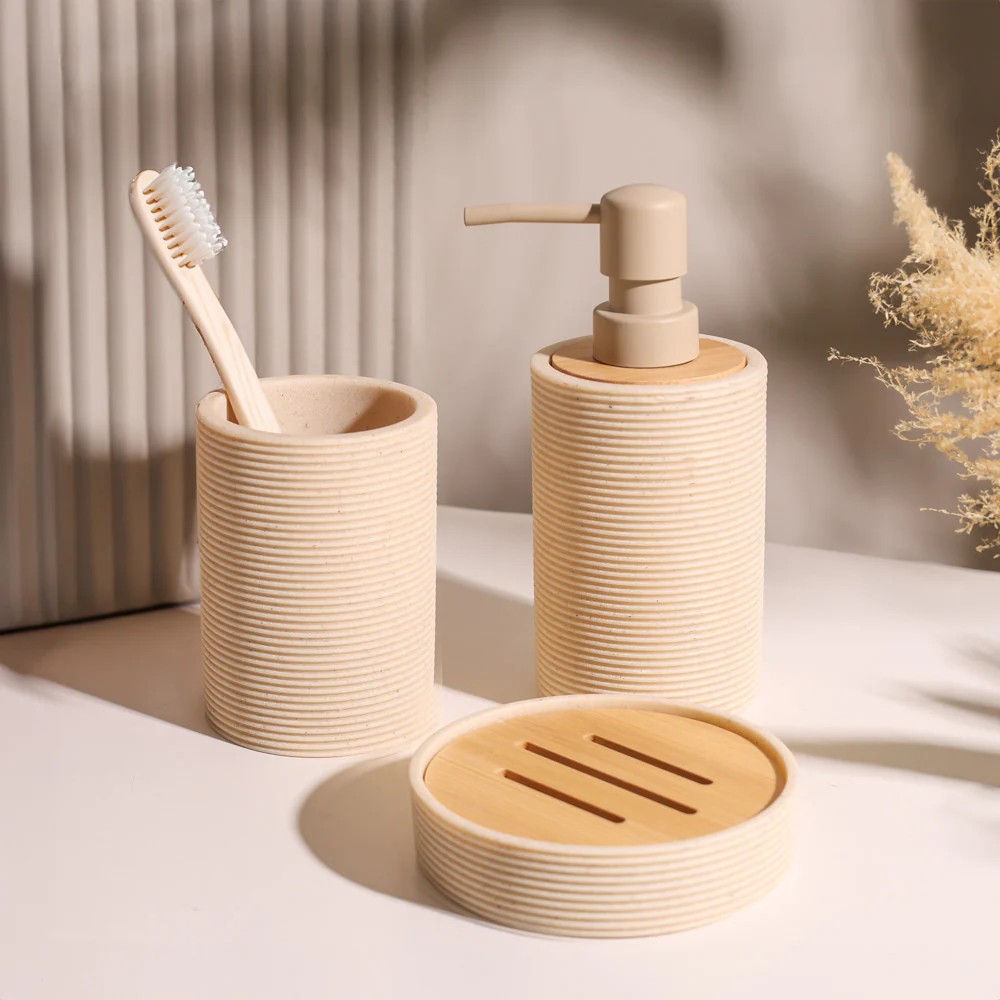 Kala 3-piece Bathroom Set - Cream - Image 2