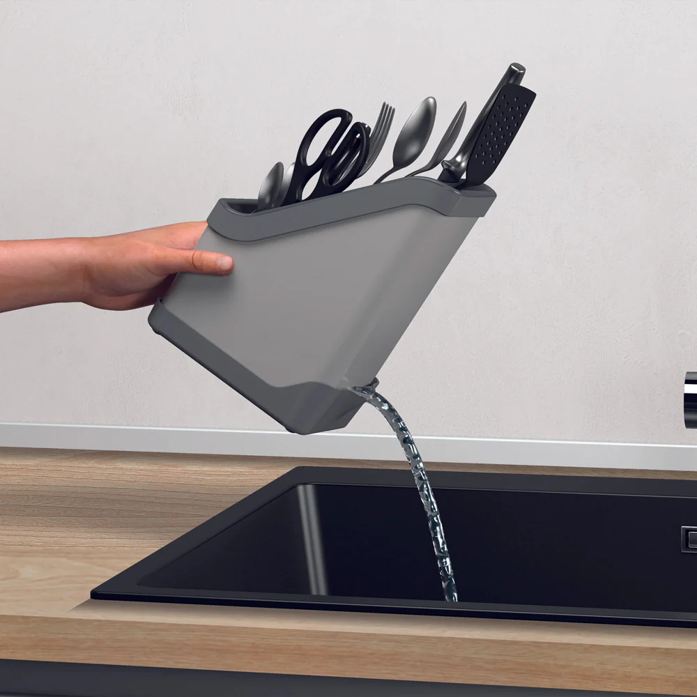 Keeptex Adjustable Cutlery Drainer - Grey - Image 2