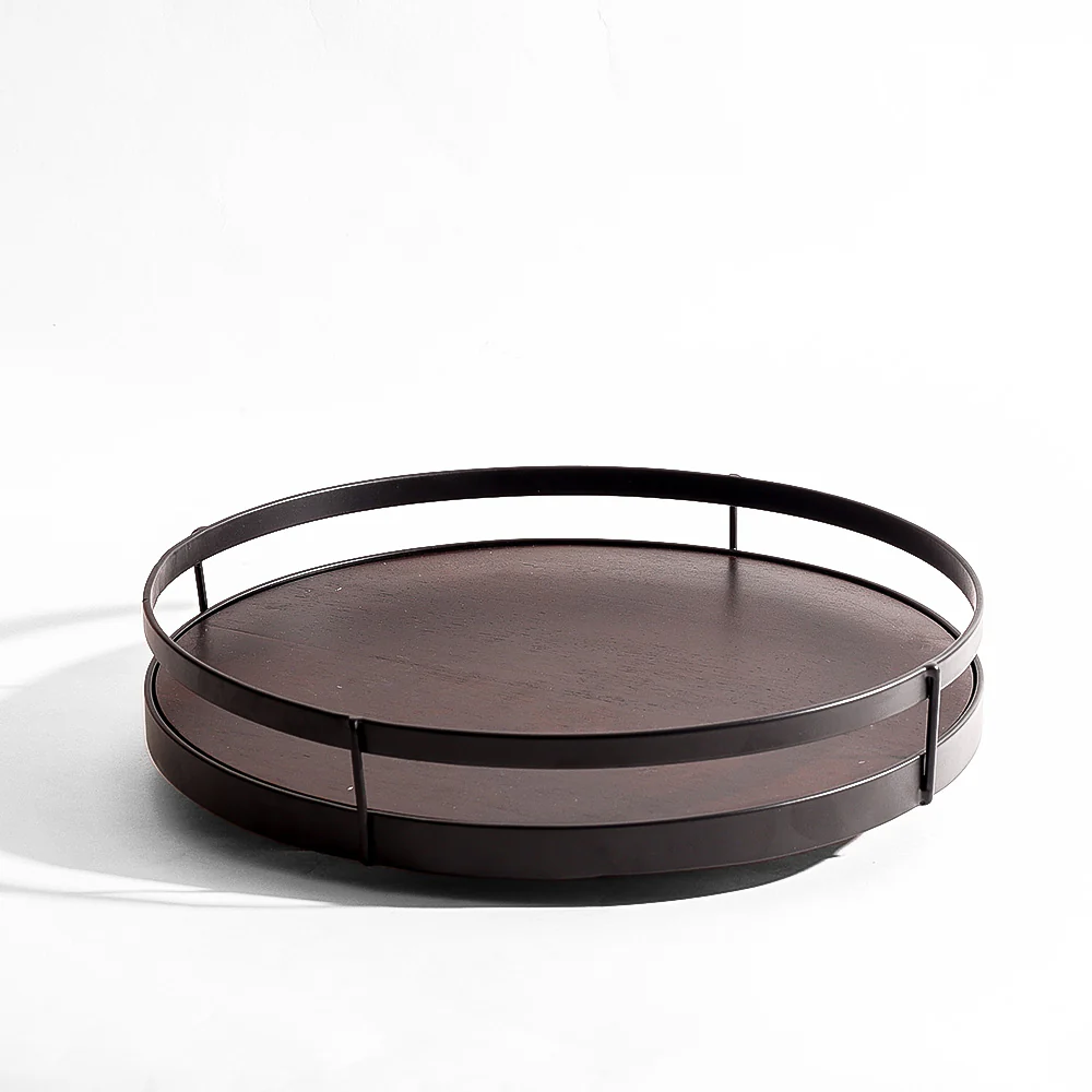 Kena Round Turntable - Brown Black - Image 7