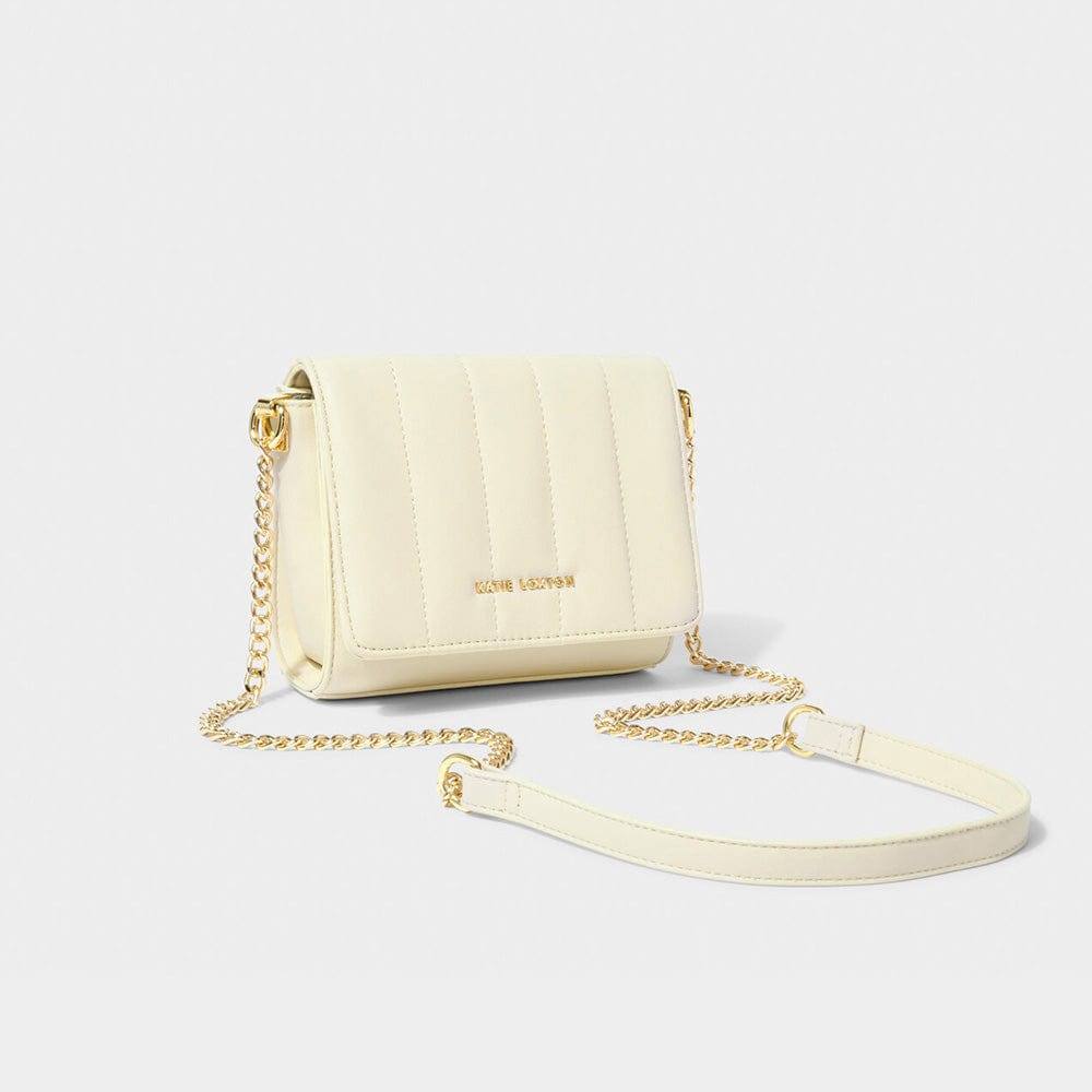 Kendra Quilted Crossbody Bag - Oyster - Image 3