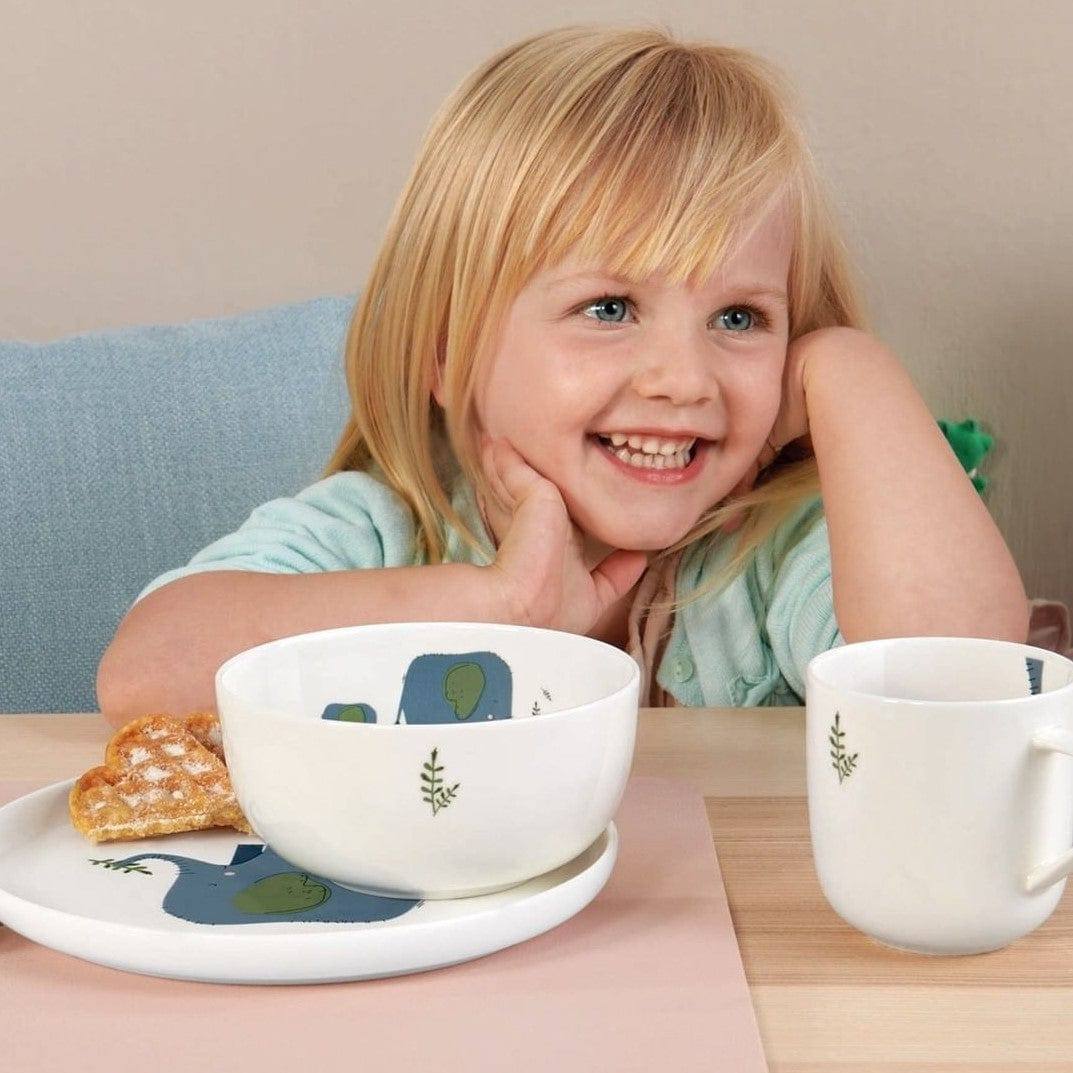 Kids 5-Piece Dinner Set - Emma Elephant - Image 2