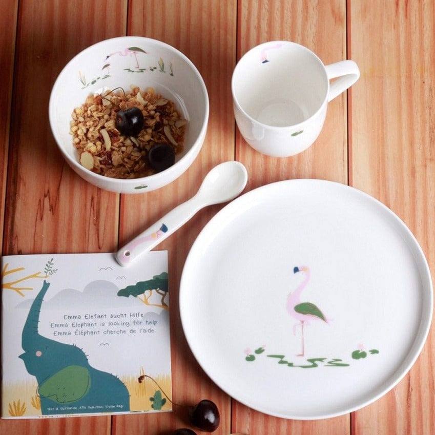Kids 5-Piece Dinner Set - Fiona Flamingo - Image 3