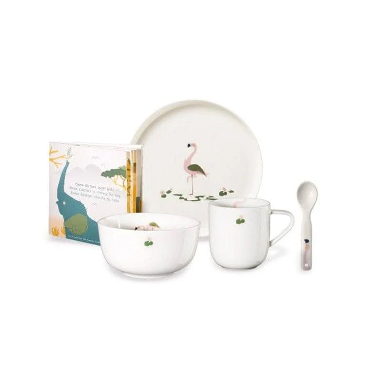 Kids 5-Piece Dinner Set - Fiona Flamingo - Image 4