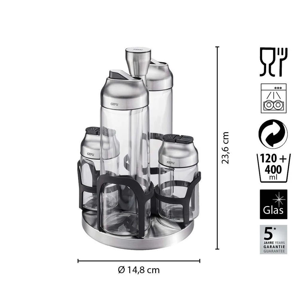 Kippo Oil Vinegar & Spice Cruet Stand - Image 3