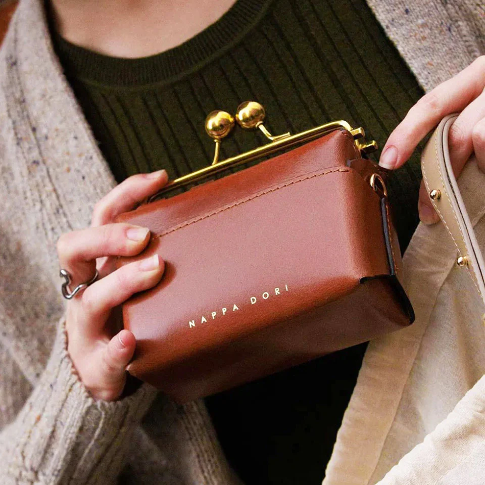 Kisslock Sling Bag Mini - Tan - Image 9