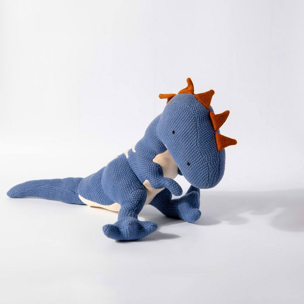 Knitted Soft Toy - Blue Dinosaur - Image 3