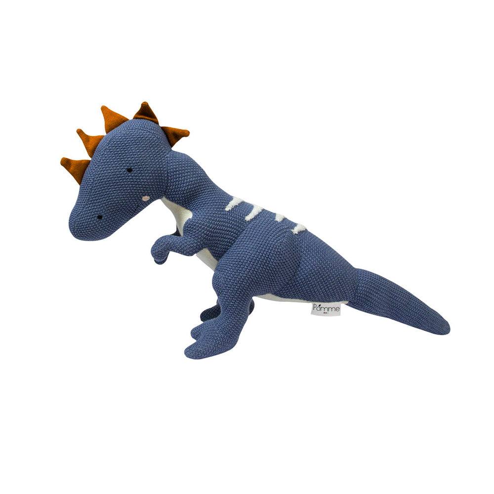 Knitted Soft Toy - Blue Dinosaur - Image 6