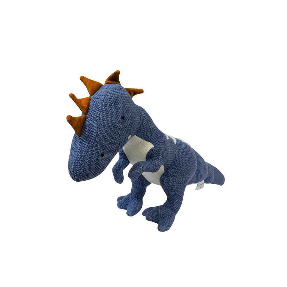 Knitted Soft Toy - Blue Dinosaur - Image 7
