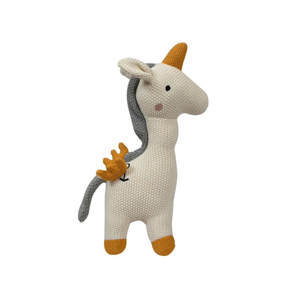 Knitted Soft Toy - Cream Unicorn - Image 6