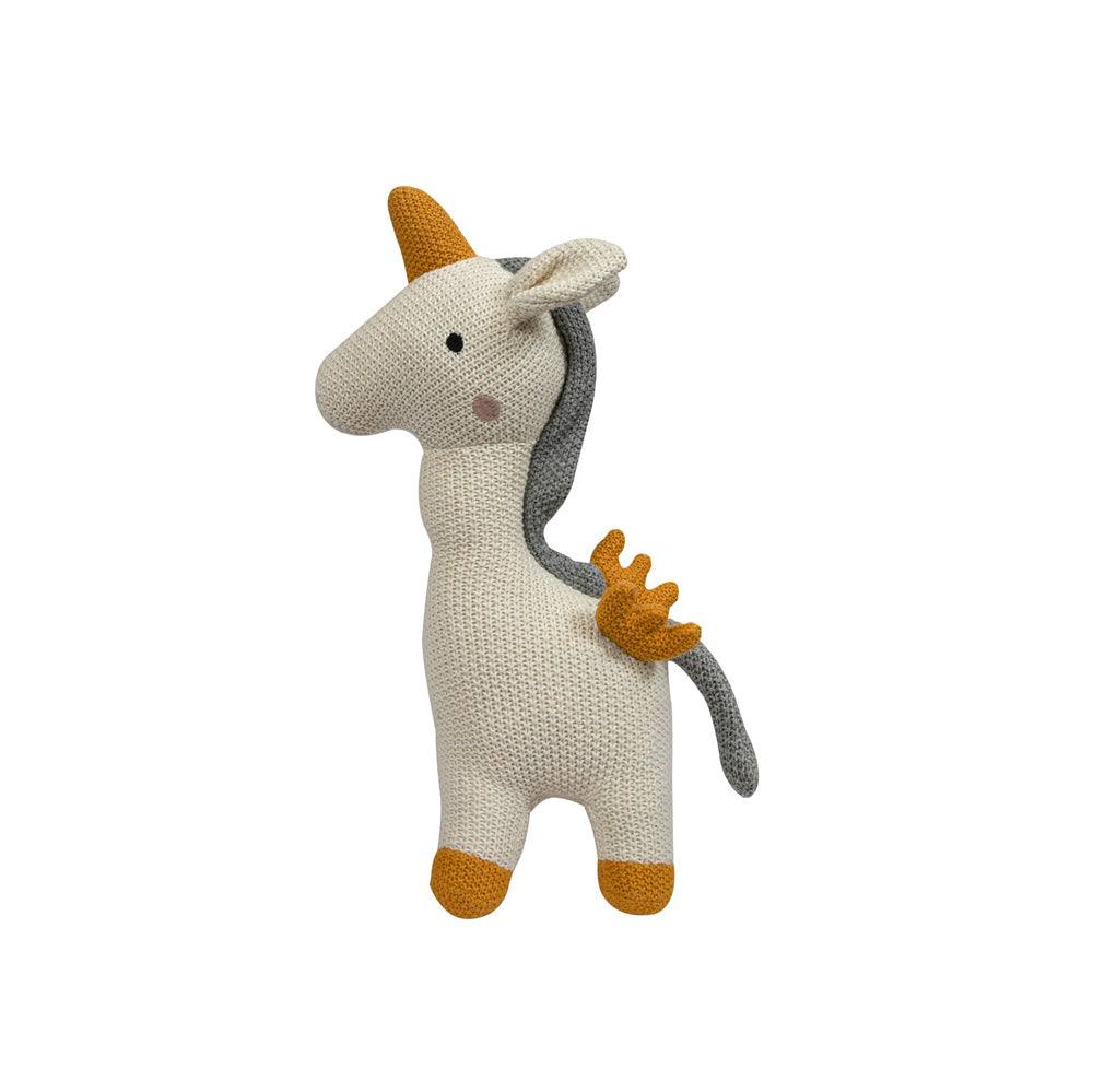 Knitted Soft Toy - Cream Unicorn - Image 8