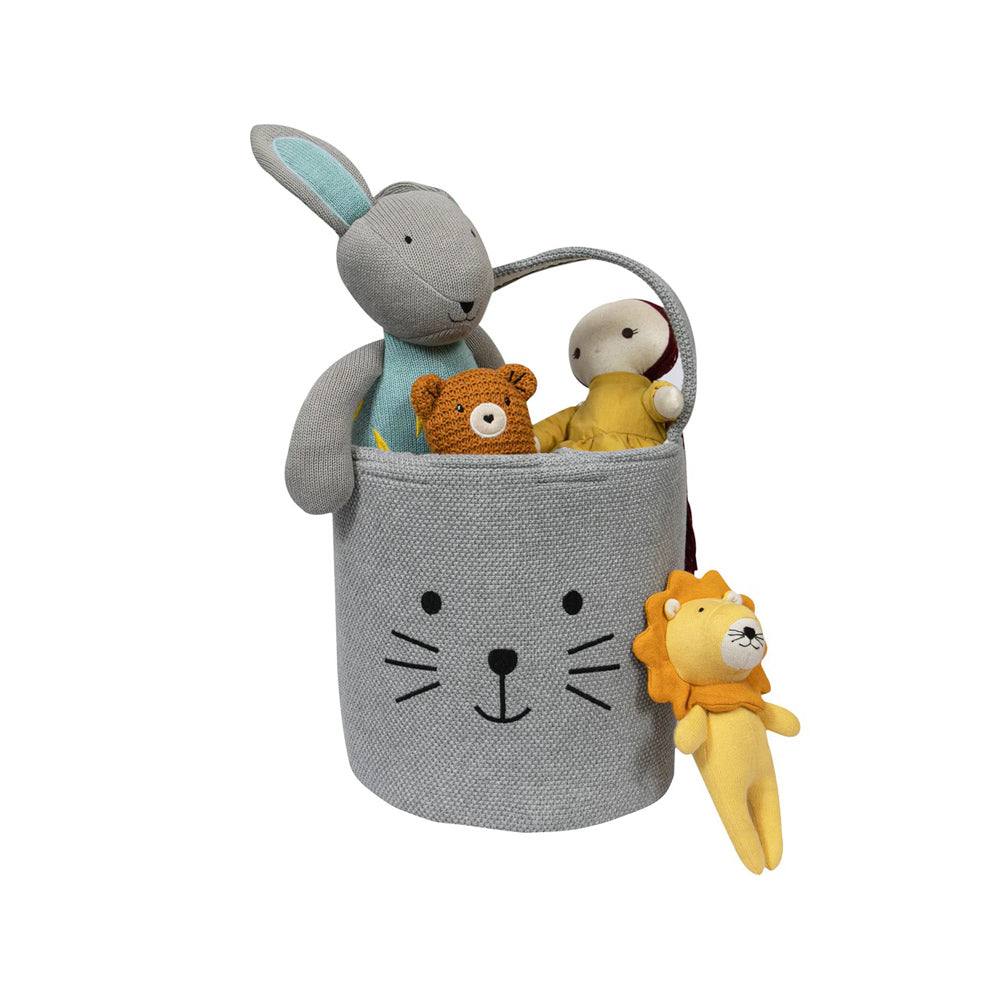 Knitted Storage Basket - Grey Bunny - Image 8