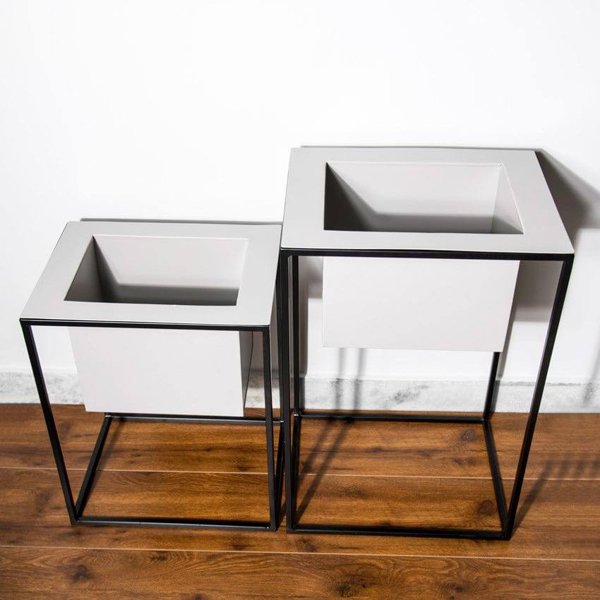Knox Indoor Planters, Set of 2 - Grey Black - Image 4