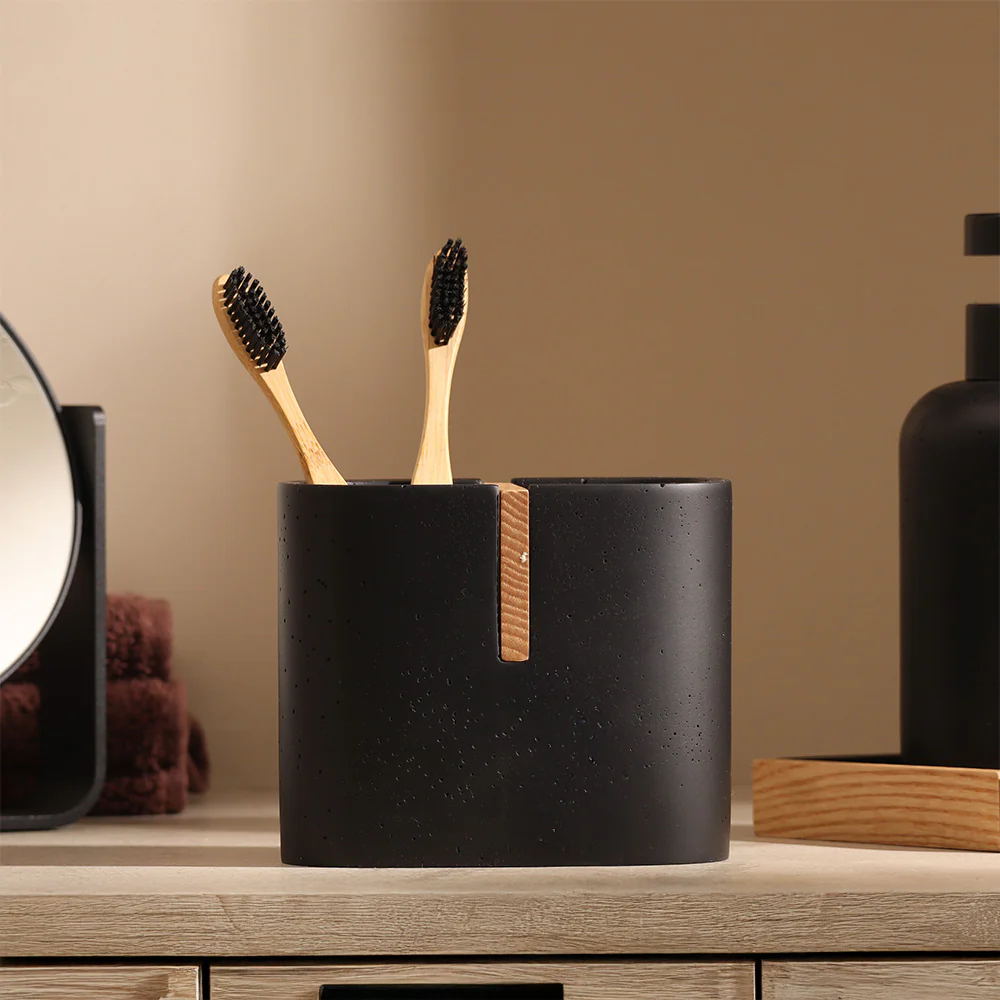 Kyoto Toothbrush Holder - Black Natural - Image 3