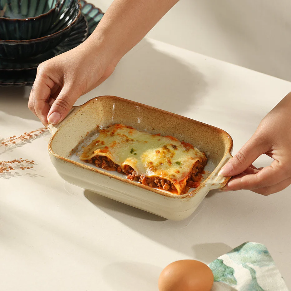 Lacuna Baking Dish - Glossy Sand