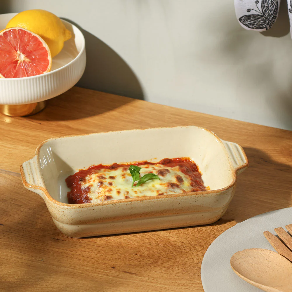 Lacuna Baking Dish - Glossy Sand - Image 3