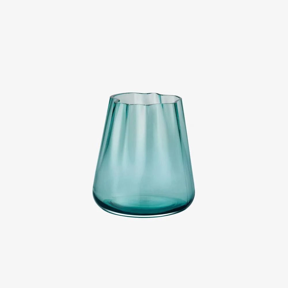 Lagoon Medium Glass Vase - Sea Green - Image 3