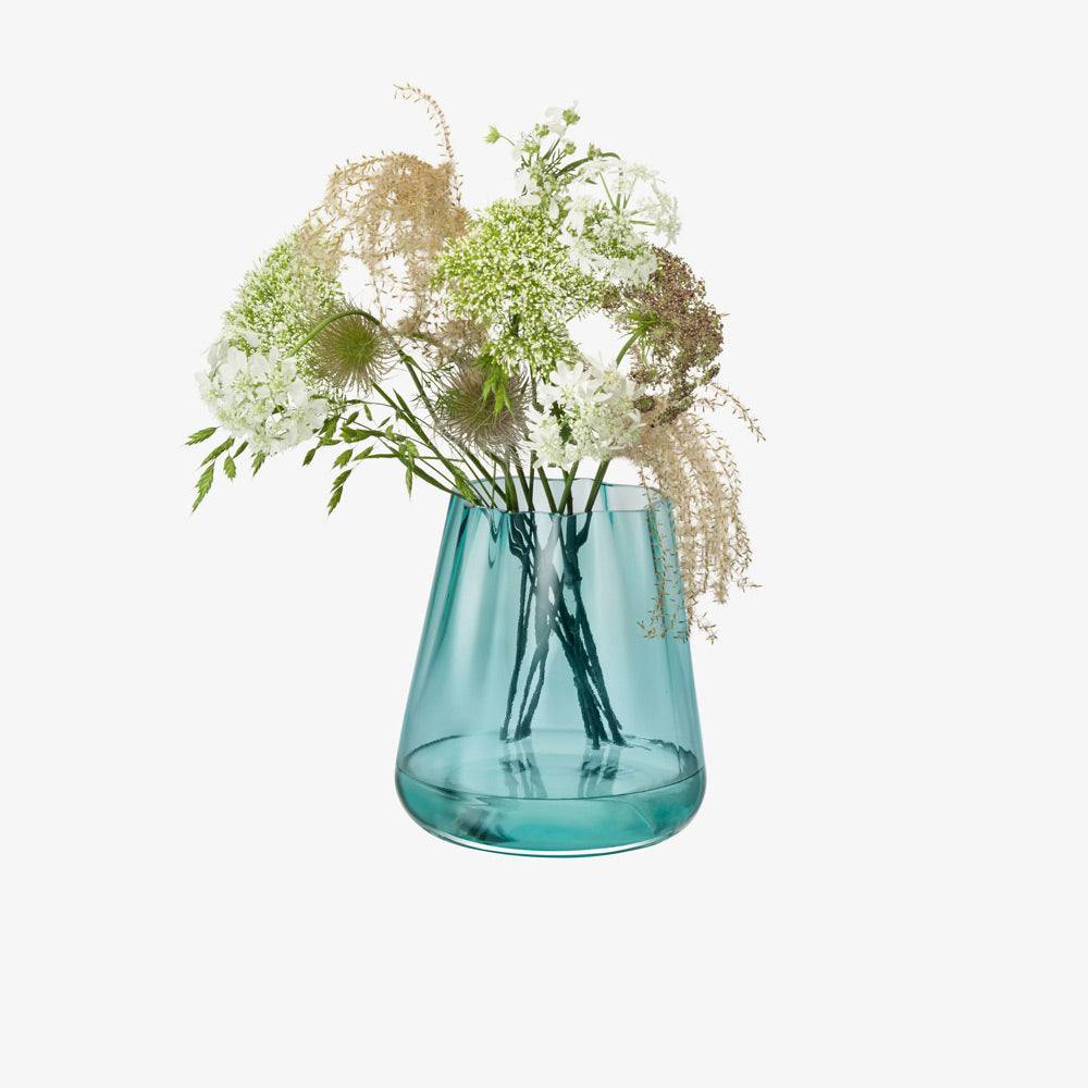 Lagoon Medium Glass Vase - Sea Green - Image 4