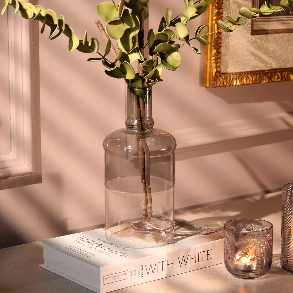 Laguna Bottle Vase Medium - Clear Smoke - Image 2